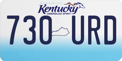 KY license plate 730URD