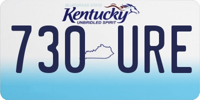 KY license plate 730URE