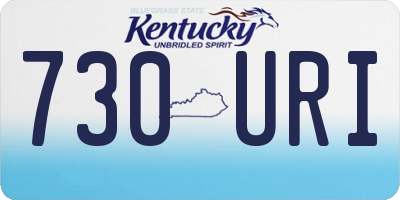 KY license plate 730URI