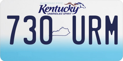 KY license plate 730URM
