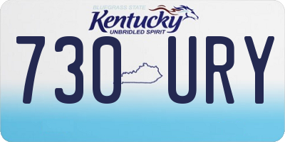 KY license plate 730URY
