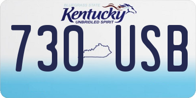 KY license plate 730USB