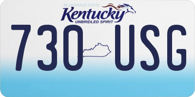KY license plate 730USG