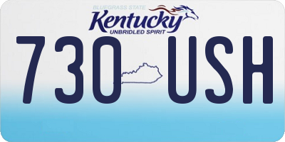 KY license plate 730USH