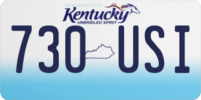 KY license plate 730USI