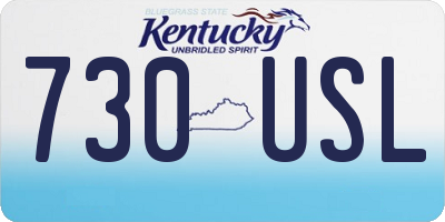 KY license plate 730USL