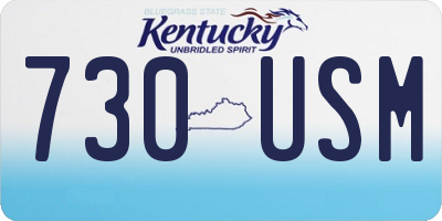 KY license plate 730USM