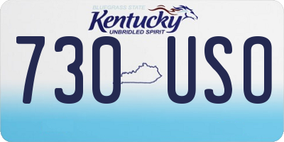 KY license plate 730USO