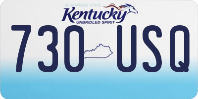 KY license plate 730USQ