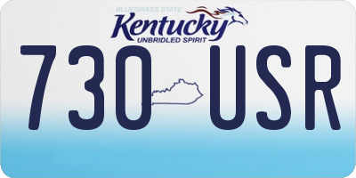KY license plate 730USR