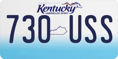 KY license plate 730USS
