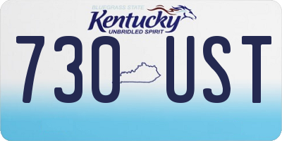 KY license plate 730UST
