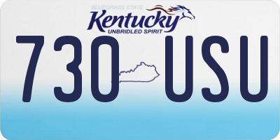 KY license plate 730USU