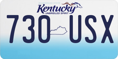 KY license plate 730USX