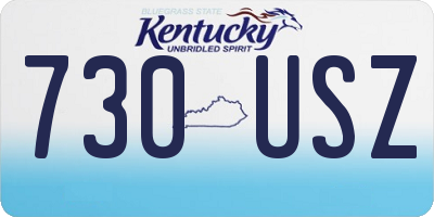 KY license plate 730USZ