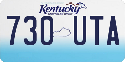 KY license plate 730UTA