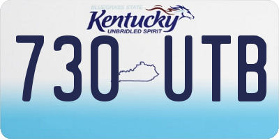 KY license plate 730UTB