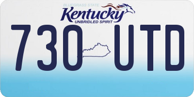 KY license plate 730UTD