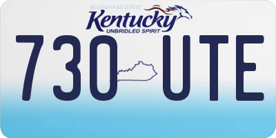 KY license plate 730UTE