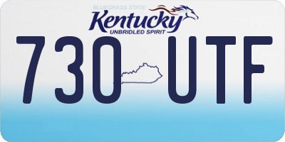 KY license plate 730UTF