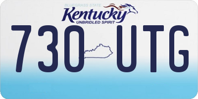 KY license plate 730UTG