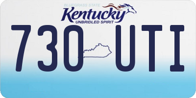 KY license plate 730UTI