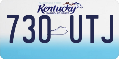 KY license plate 730UTJ