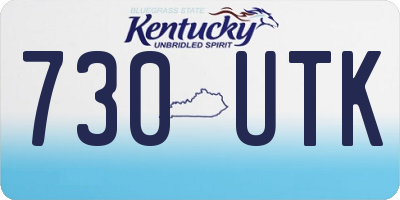 KY license plate 730UTK