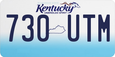 KY license plate 730UTM