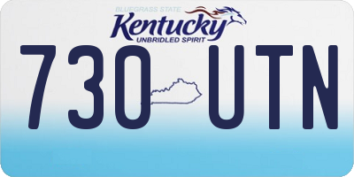 KY license plate 730UTN