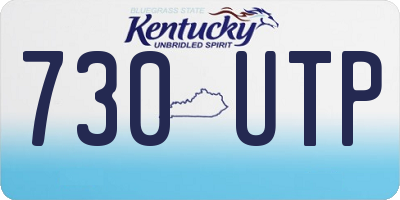 KY license plate 730UTP