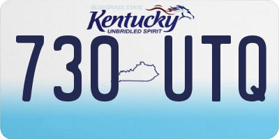 KY license plate 730UTQ