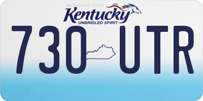 KY license plate 730UTR
