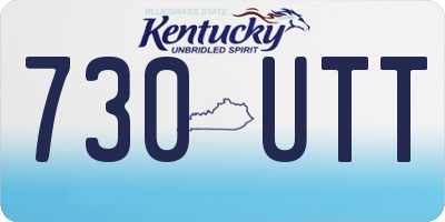 KY license plate 730UTT