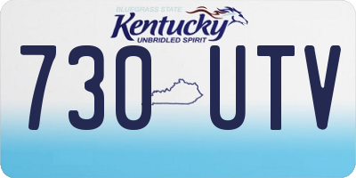 KY license plate 730UTV