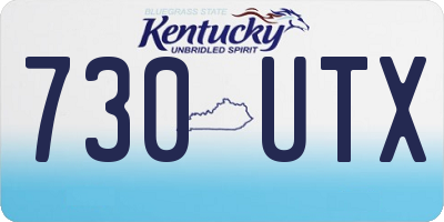 KY license plate 730UTX