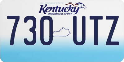 KY license plate 730UTZ