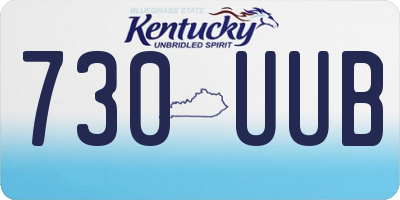 KY license plate 730UUB