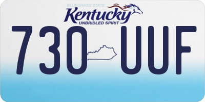 KY license plate 730UUF