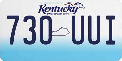 KY license plate 730UUI