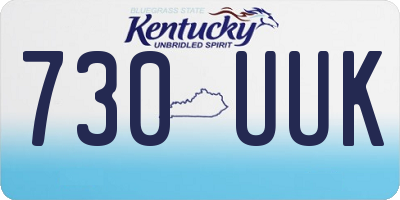 KY license plate 730UUK