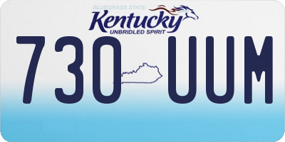KY license plate 730UUM