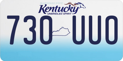 KY license plate 730UUO