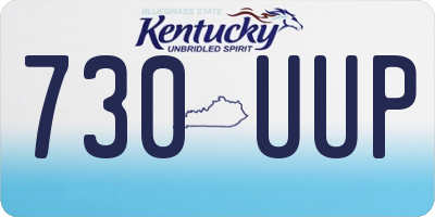 KY license plate 730UUP