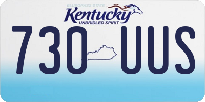KY license plate 730UUS