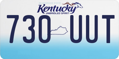 KY license plate 730UUT