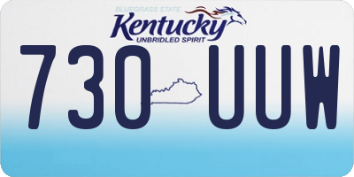 KY license plate 730UUW
