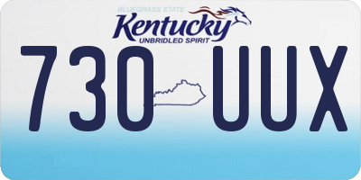 KY license plate 730UUX