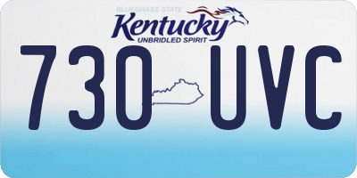 KY license plate 730UVC