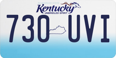 KY license plate 730UVI